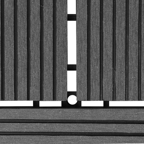 Плочка за decking 22 pcs Сиво 30 x 30 cm WPC