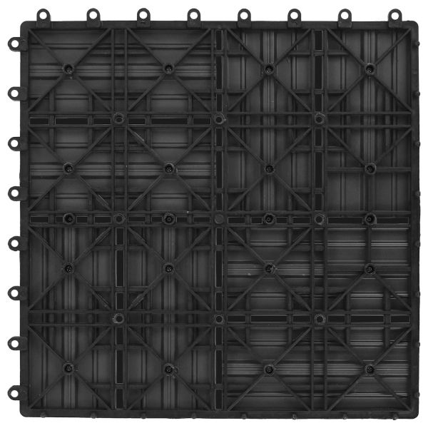 Плочка за decking 22 pcs Сиво 30 x 30 cm WPC