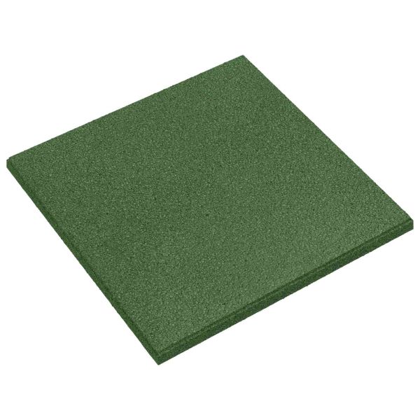 Плочки за защита при падане 18 pcs Зелено 50 x 50 cm Каучук