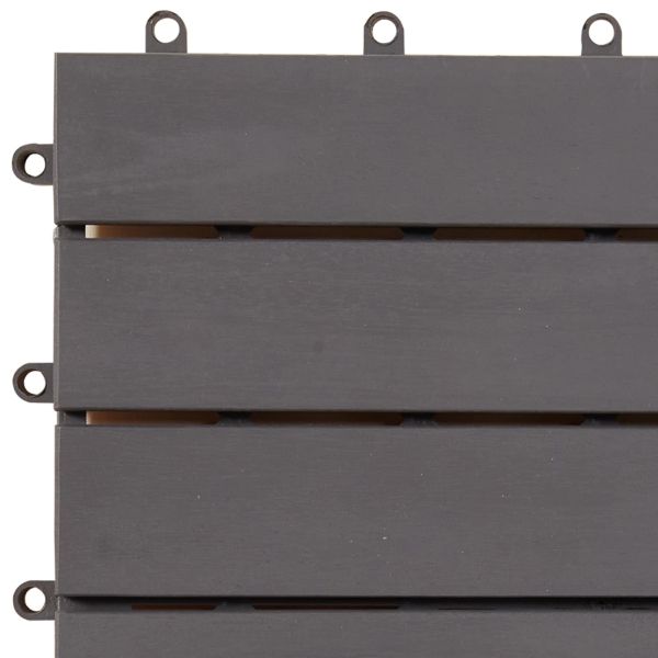 Плочка за decking 20 pcs Сиво 30 x 30 cm Дърво от Акация