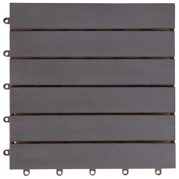 Плочка за decking 30 pcs Сиво 30 x 30 cm Дърво от Акация