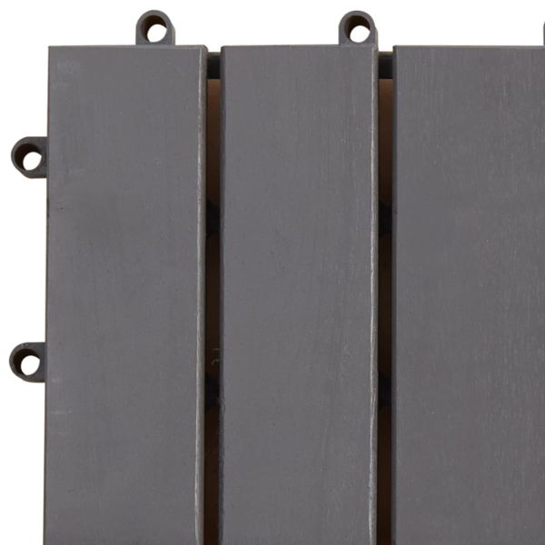 Плочка за decking 30 pcs Сиво 30 x 30 cm Дърво от Акация