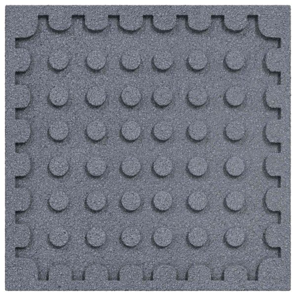 Плочки за защита при падане 12 pcs Сиво 50 x 50 cm Каучук