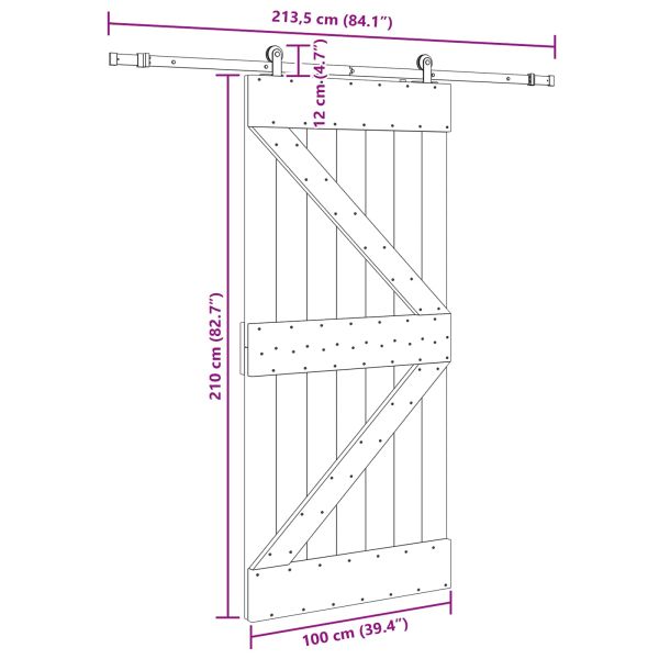 Преплъзваща се врата NARVIK 100 x 210 см (213,5 см)
