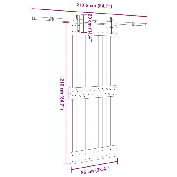 Преплъзваща се врата NARVIK 85 x 210 см (213,5 см)