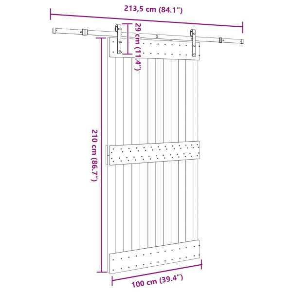 Преплъзваща се врата NARVIK 100 x 210 см (213,5 см)
