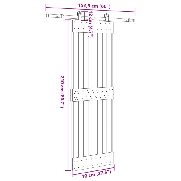 Преплъзваща се врата NARVIK 70 x 210 см (152,5 см)