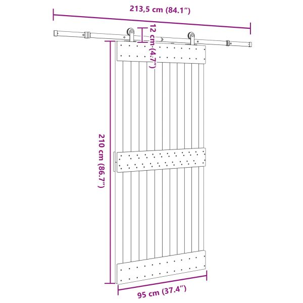 Преплъзваща се врата NARVIK 95 x 210 см (213,5 см)