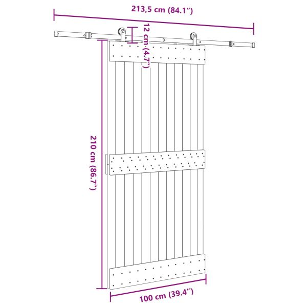 Преплъзваща се врата NARVIK 100 x 210 см (213,5 см)