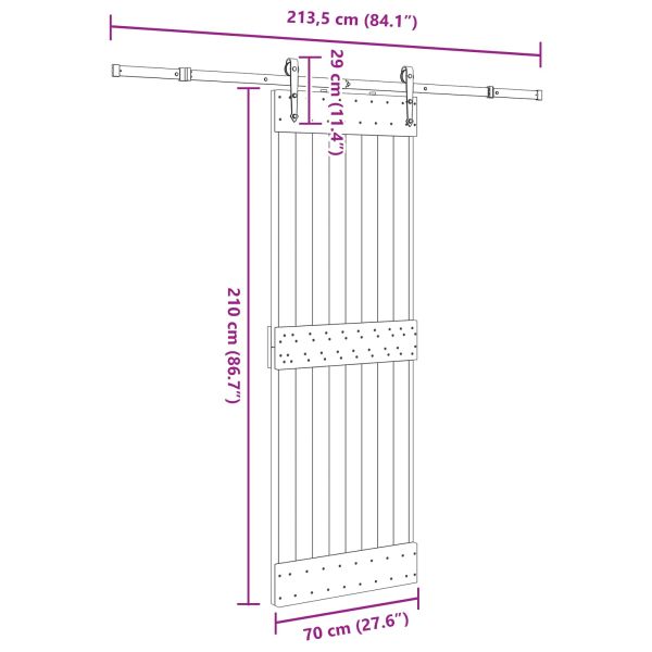 Преплъзваща се врата NARVIK 70 x 210 см (213,5 см)