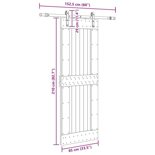 Преплъзваща се врата NARVIK 85 x 210 см (152,5 см)