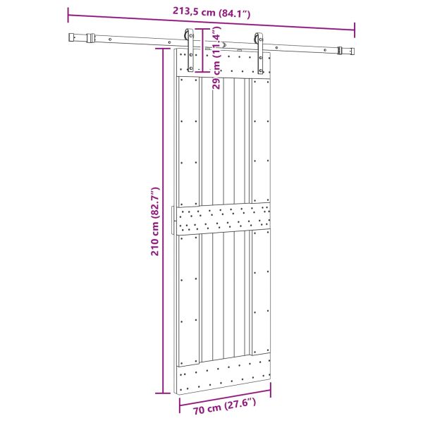 Преплъзваща се врата NARVIK 70 x 210 см (213,5 см)