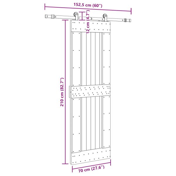 Преплъзваща се врата NARVIK 70 x 210 см (152,5 см)