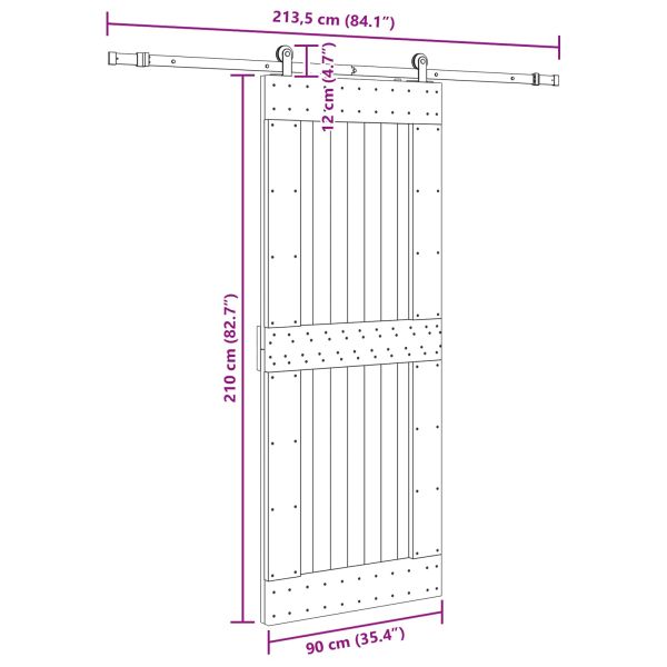 Преплъзваща се врата NARVIK 90 x 210 см (213,5 см)