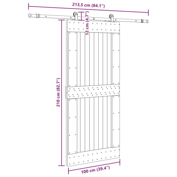 Преплъзваща се врата NARVIK 100 x 210 см (213,5 см)