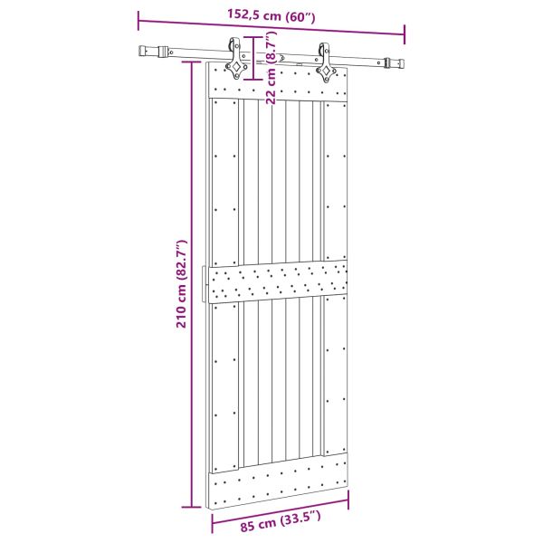 Преплъзваща се врата NARVIK 85 x 210 см (152,5 см)