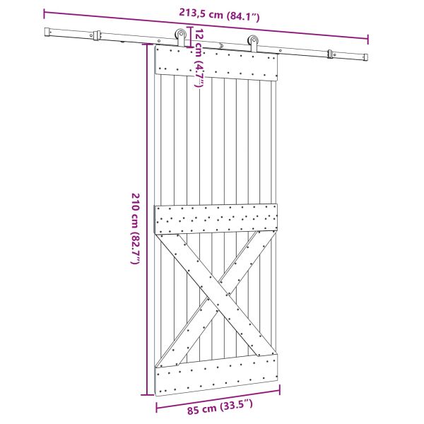 Преплъзваща се врата NARVIK 85 x 210 см (213,5 см)