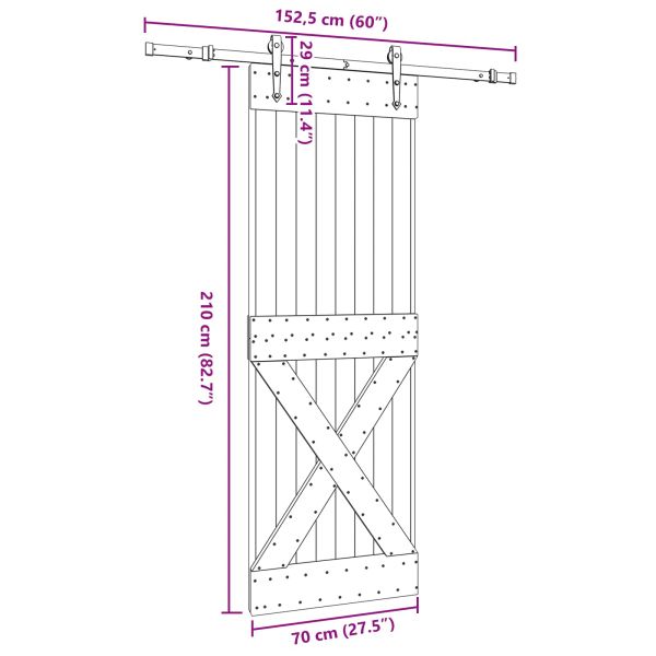 Преплъзваща се врата NARVIK 70 x 210 см (152,5 см)