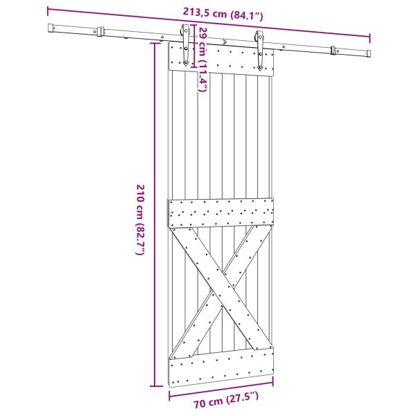 Преплъзваща се врата NARVIK 70 x 210 см (213,5 см)
