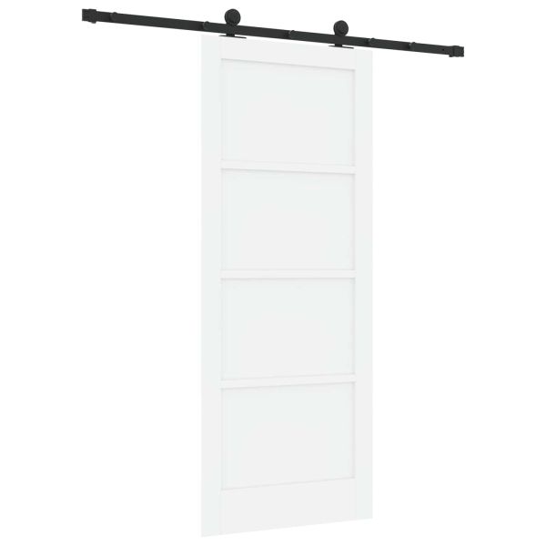 Преплъзваща се врата Бяло и черно 83 x 202 см