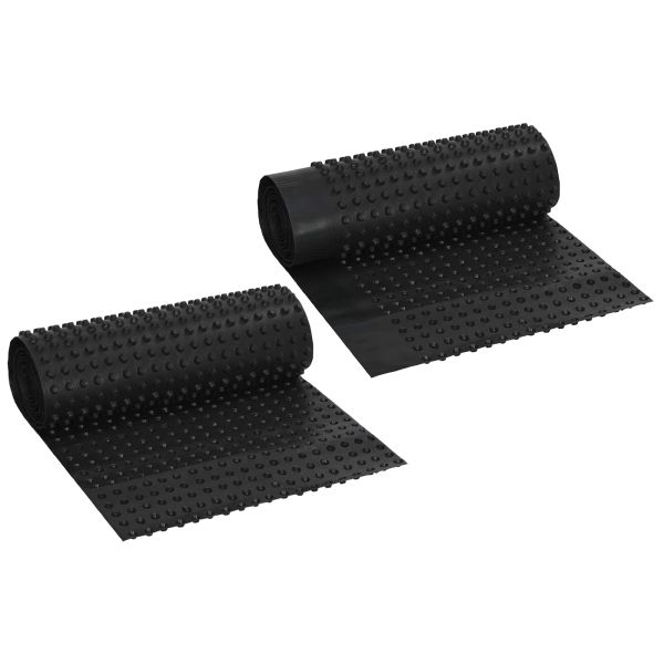 Оребрена дренажна плоча 2 pcs Черно 0,5 x 20 м HDPE