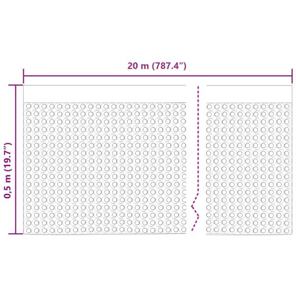 Оребрена дренажна плоча 2 pcs Черно 0,5 x 20 м HDPE