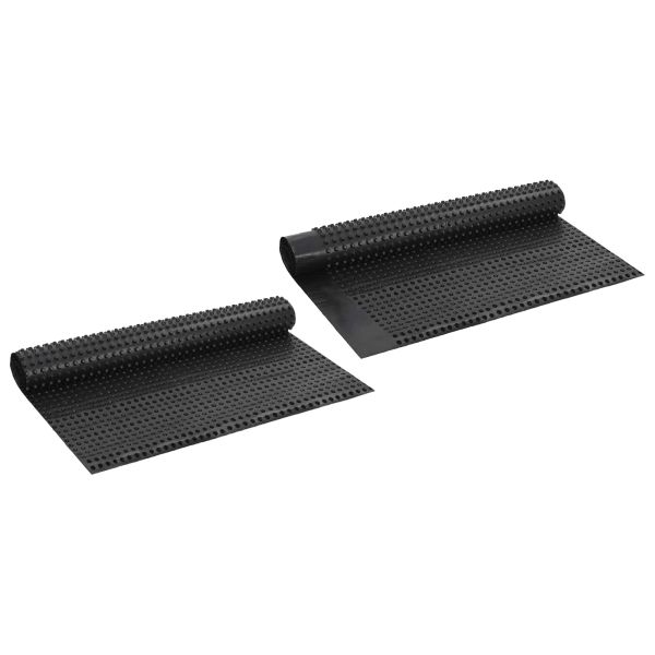 Оребрена дренажна плоча 2 pcs Черно 1 x 20 m HDPE
