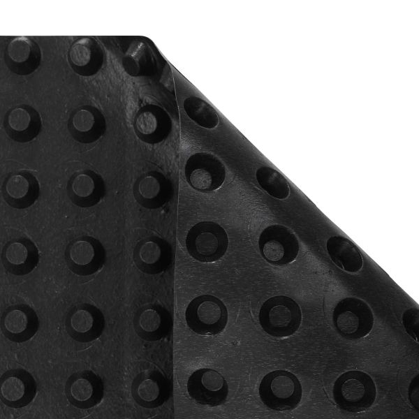 Оребрена дренажна плоча 2 pcs Черно 1 x 20 m HDPE