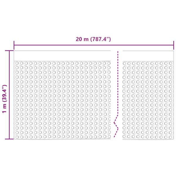 Оребрена дренажна плоча 2 pcs Черно 1 x 20 m HDPE