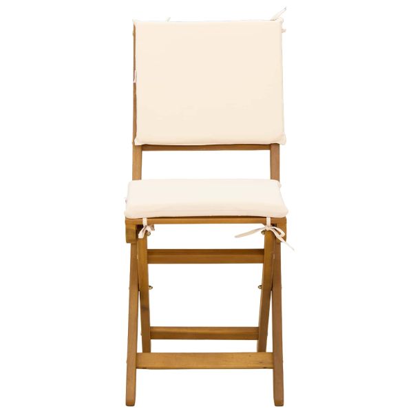 Външни бistro столове 2 pcs Кремавобяло 38 x 46 x 85 см
