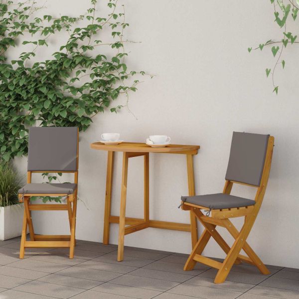 Външни бistro столове 2 pcs Тъмносиво 38 x 46 x 85 см