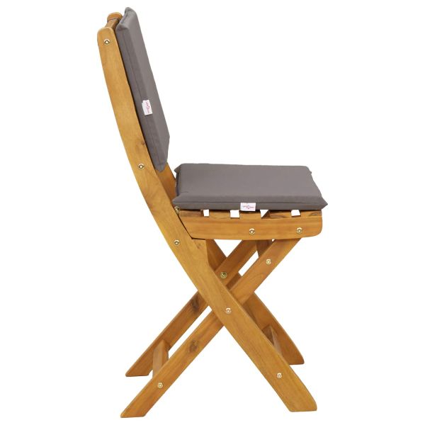 Външни бistro столове 2 pcs Тъмносиво 38 x 46 x 85 см