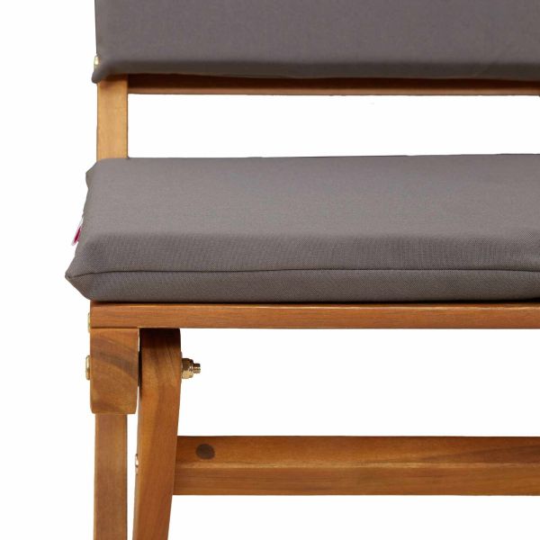 Външни бistro столове 2 pcs Тъмносиво 38 x 46 x 85 см