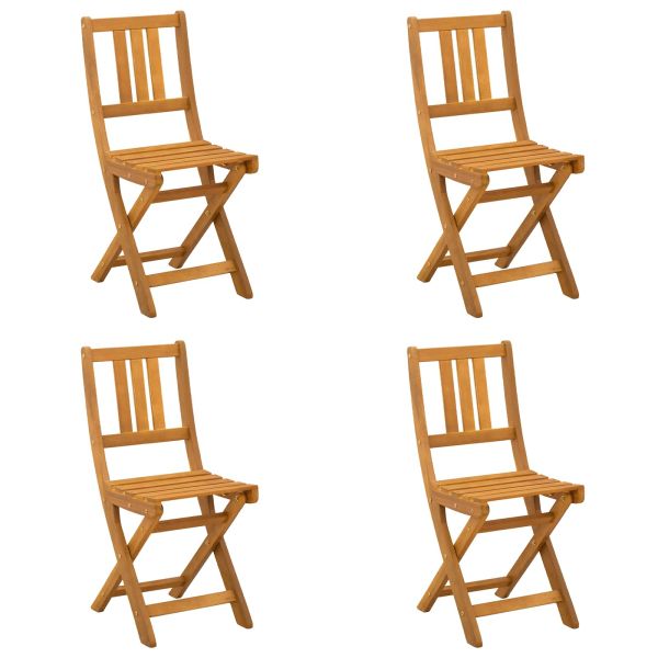 Външни бistro столове 4 pcs Натурално 40 x 42 x 85 см