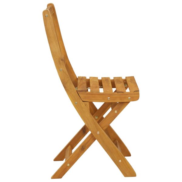 Външни бistro столове 4 pcs Натурално 40 x 42 x 85 см