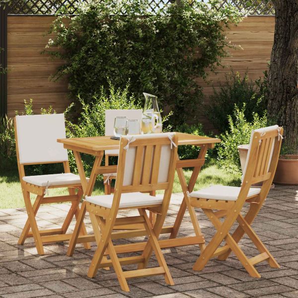 Външни бistro столове 4 pcs Кремавобяло 38 x 46 x 85 см