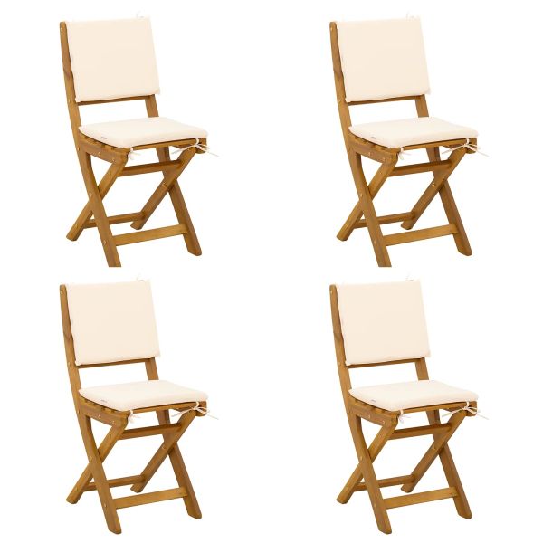 Външни бistro столове 4 pcs Кремавобяло 38 x 46 x 85 см