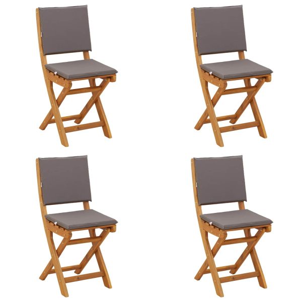 Външни бistro столове 4 pcs Тъмносиво 38 x 46 x 85 см