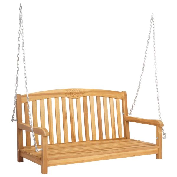Лавица с люлка 114 x 61 x 61,5 см Солидно тиково дърво