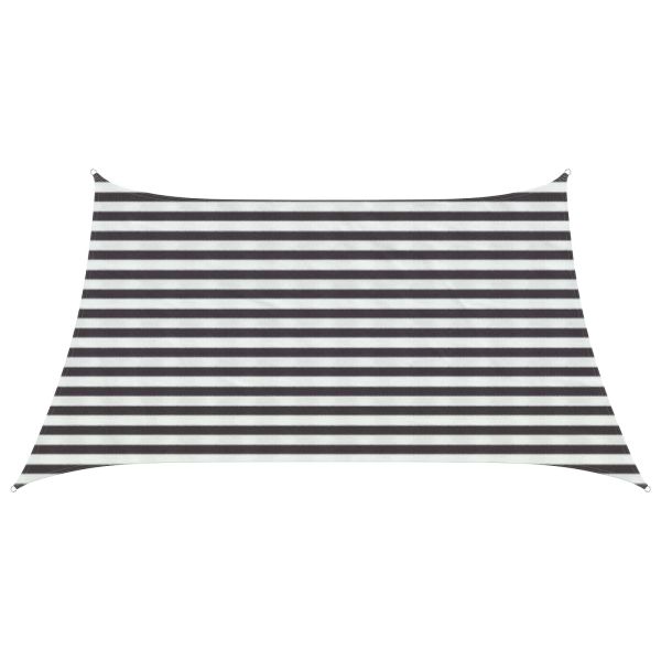Слънцезащитен плат Антрацит и бяло 3 / 4 x 2 m HDPE