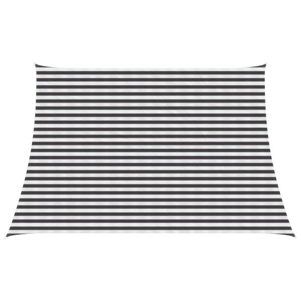 Слънцезащитен плат Антрацит и бяло 3 / 4 x 3 m HDPE