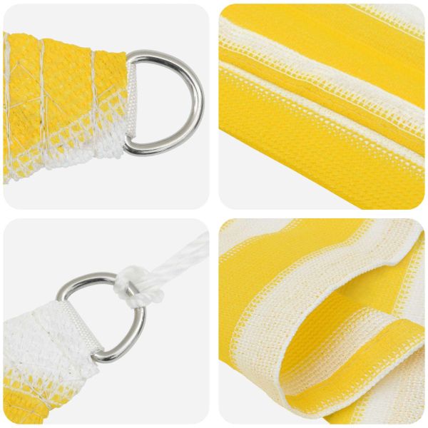 Слънцезащитен плат Жълт и бял 3 x 3 m HDPE