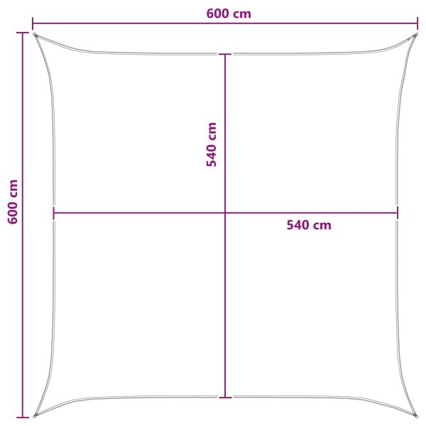 Слънцезащитен плат Жълт и бял 6 x 6 m HDPE