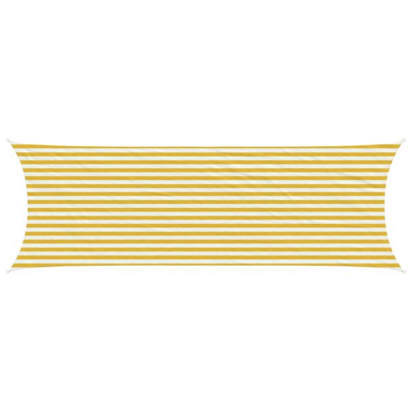 Слънцезащитен плат Жълт и бял 2 x 6 m HDPE
