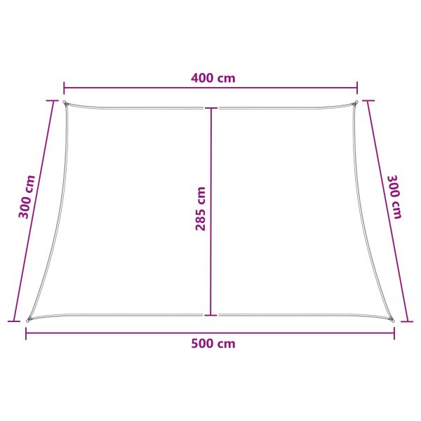 Слънцезащитен плат Жълт и бял 4 / 5 x 3 m HDPE
