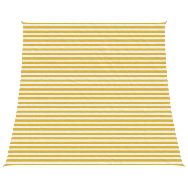 Слънцезащитен плат Жълт и бял 4 / 5 x 4 m HDPE