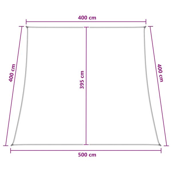 Слънцезащитен плат Жълт и бял 4 / 5 x 4 m HDPE
