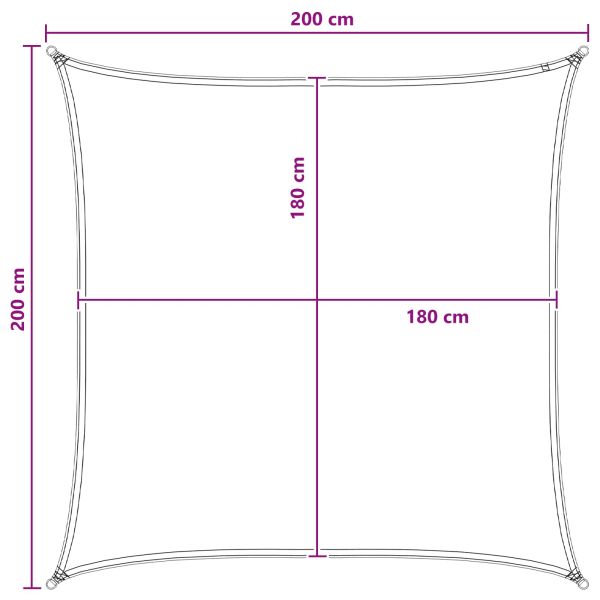 Слънцезащитен плат Синьо и бяло 2 x 2 m HDPE