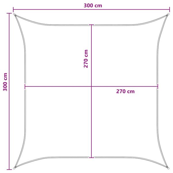 Слънцезащитен плат Синьо и бяло 3 x 3 m HDPE