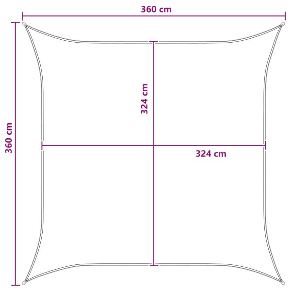Слънцезащитен плат Синьо и бяло 3,6 x 3,6 m HDPE